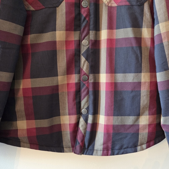 Sombrio Vagabond Men's Plush Insulated Plaid Button Down Flannel Shirt Sz Large - Picture 8 of 16